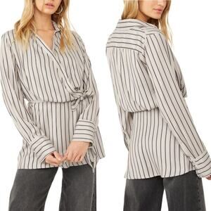 NWT Free People Natural Combo Arlo Wrap Top